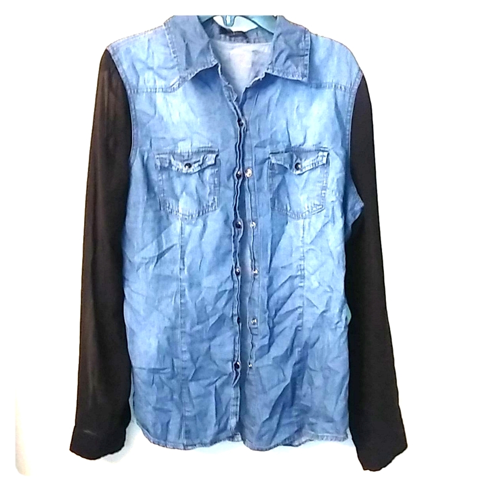 Jean long sleeve shirt